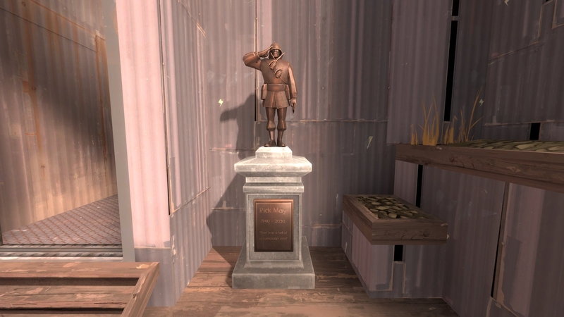 Статуя Солдата в честь Рика Мэя в Team Fortress 2.
Источник: Twitter
