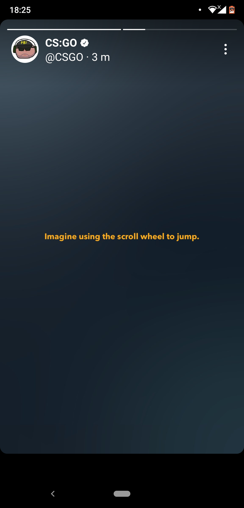 «Представьте себе прыжки с биндом на колесико мыши». Источник: твиттер CS:GO