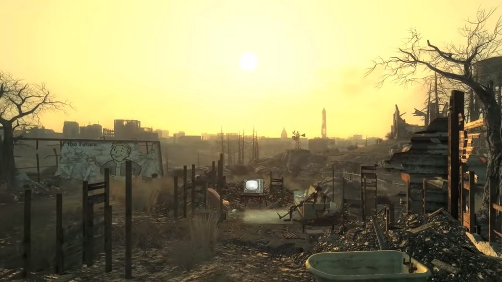 Fallout trailer. Питт фоллаут 3. Игра Fallout 3 Trailer. Fallout трейлер. Игра Fallout 3 трейлер.