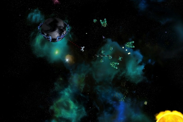 Игрок убегает от клисан на ближайшую планету