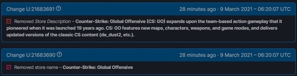 Страницу CS:GO удалили из Steam