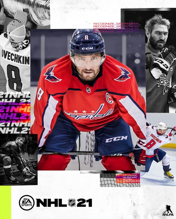 Обложка NHL 21 с Александром Овечкиным.
Источник: EA Sports